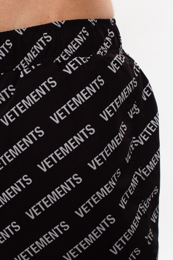 Black Patterned swim shorts VETEMENTS - Vitkac France